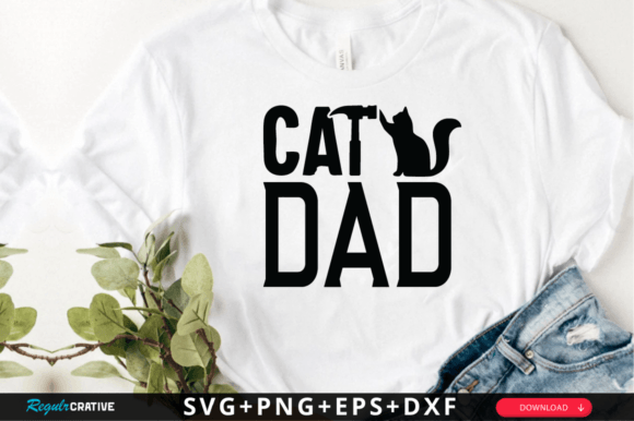Cat Dad SVG Design: Graphics and Crafts for Local Branding