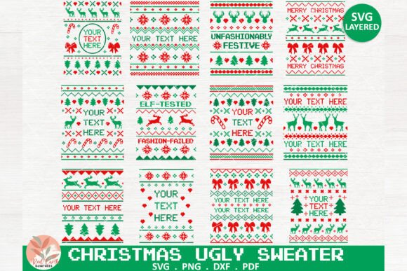 Christmas Ugly Sweater SVG,PNG Bundle Graphics and Crafts Review