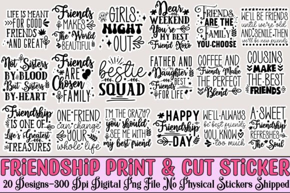 Funny Friendship Print Stickers Bundle: Graphics and Crafts Review