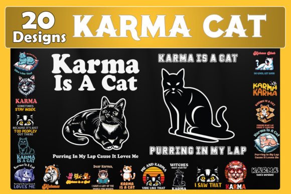 Funny Karma Cat SVG Bundle: Graphics and Crafts Review