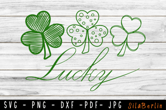 Lucky SVG, St Patricks Day SVG, Shamrock Graphics and Crafts