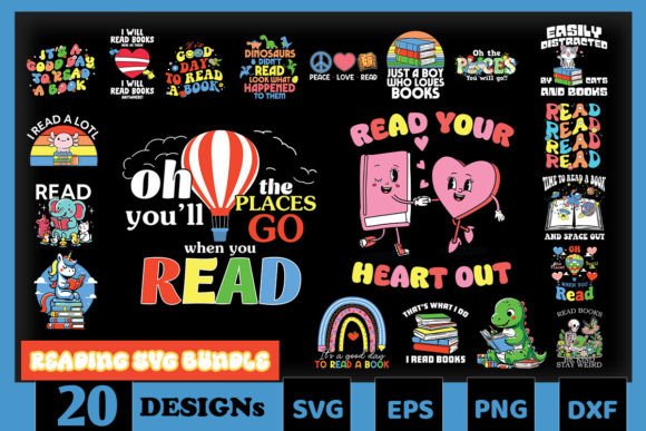 Motivation Reading SVG Bundle: A Graphics and Crafts Review for Sellers