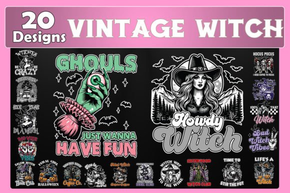 Retro Halloween Witch SVG Bundle Graphics and Crafts Review