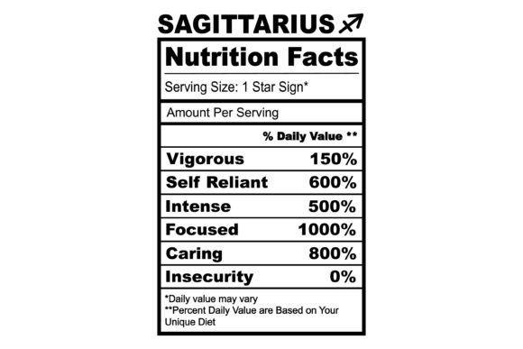 Sagittarius Zodiac Nutrition Facts Embroidery Review